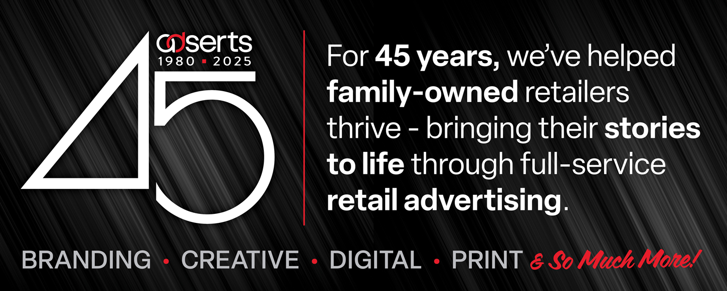 Adserts 45 year banner Adserts 45 year banner Header